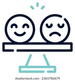 Emotional Balance Icon Illustration, for uiux, infographic, etc