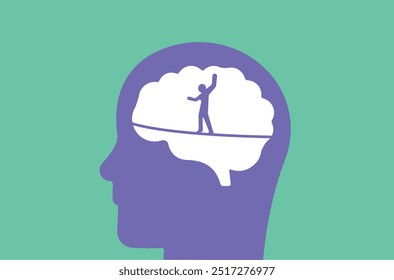 Emotional balance mental health illustration