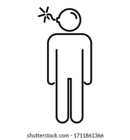 Emotional bipolar disorder icon. Outline emotional bipolar disorder vector icon for web design isolated on white background
