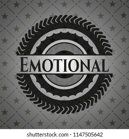 Emotional black emblem