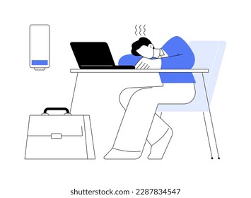 Emotional burnout abstract concept vector illustration. Psychological breakdown, burnout, emotional overload, psychologist consultation, mental health, stress and anxiety abstract metaphor.