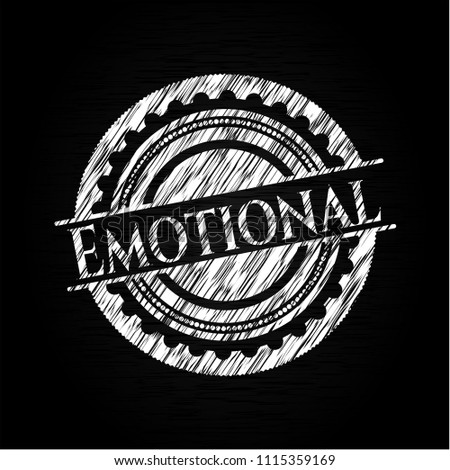 Emotional chalk emblem