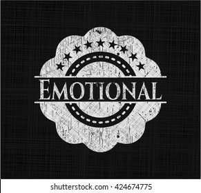 Emotional chalk emblem written on a blackboard