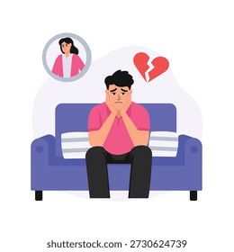 Emotional Cheating Vector Flat Illustration EPS 10 File