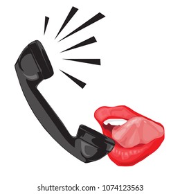 Emotional conversation,Phone and mouth