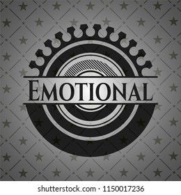 Emotional dark emblem. Retro