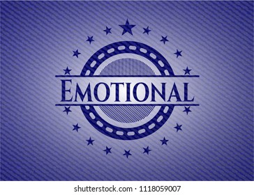 Emotional denim background