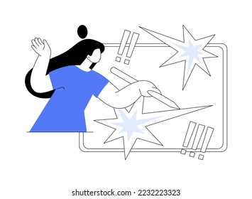Emotional design abstract concept vector illustration. Interaction design, user positive experience, design of client emotions, product engagement, emotional marketing, UX abstract metaphor.