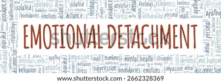 Emotional Detachment word cloud conceptual design isolated on white background.