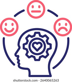 Emotional Development Icon Color Vector Illustration