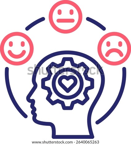 Emotional Development Icon Color Vector Illustration