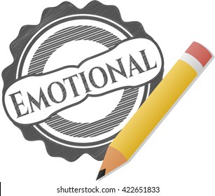 Emotional draw with pencil effect