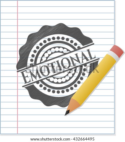 Emotional draw with pencil effect