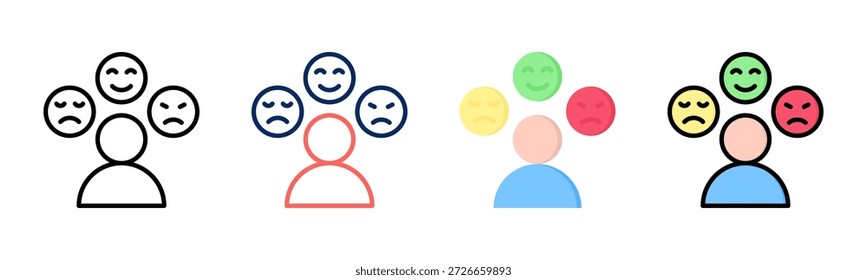 Emotionaler Treiber-Symbolsatz für mehrere Stilkollektionen