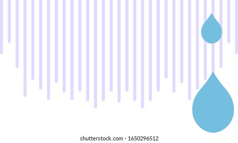 Emotional expression of cold sweat and bad feeling. Isolated vector illustration.
