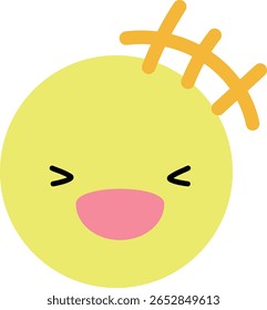 Ícone de face de expressão emocional Ilustração de vetor de riso