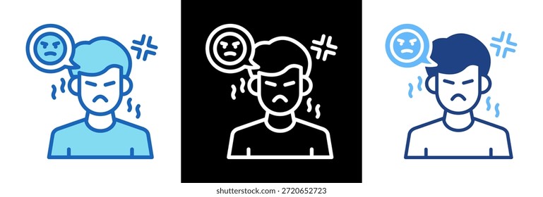 Icono de expresión emocional Ilustración vectorial triplestyle