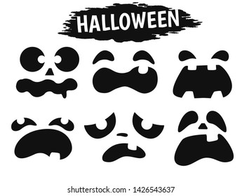 Emotional face icon showing a variety of shadows during the Halloween season.