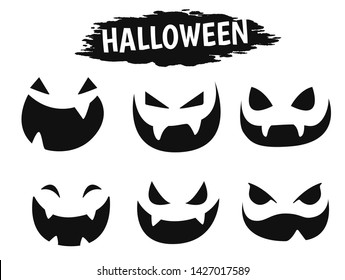 Emotional face icon showing a variety of shadows during the Halloween season.