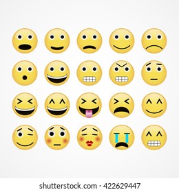 Emotional face icons 