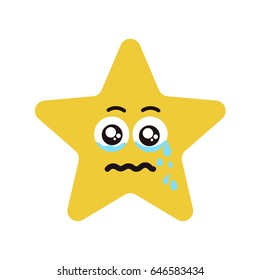 Emotional face star cry