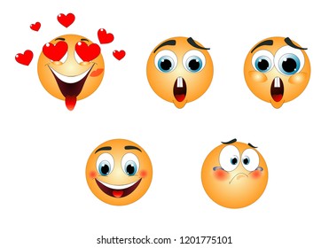 
Emotional faces of emoticons
