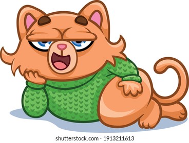 Emotional funny cute ginger kitten