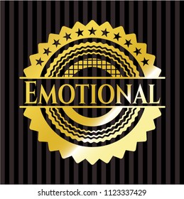 Emotional gold badge or emblem