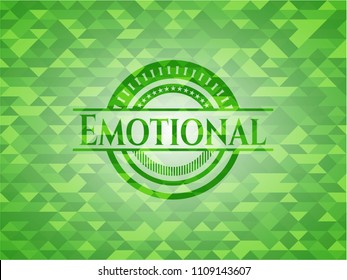  Emotional green mosaic emblem