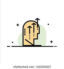 Emotional, Growth, Human, Intelligence, Mind  Business Flat Line Filled Icon Vector Banner Template