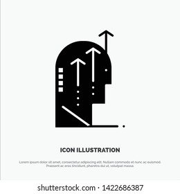 Emotional, Growth, Human, Intelligence, Mind solid Glyph Icon vector