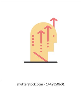 Emotional, Growth, Human, Intelligence, Mind  Flat Color Icon. Vector icon banner Template