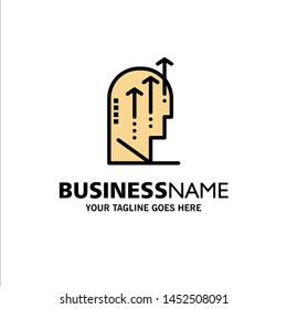 Emotional, Growth, Human, Intelligence, Mind Business Logo Template. Flat Color