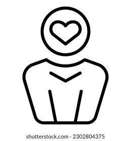 Emotional health icon outline vector. Brain mental. Mind training