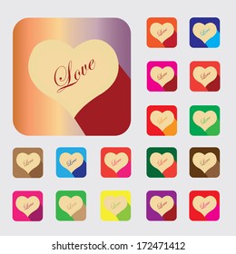 emotional heart icon set 2