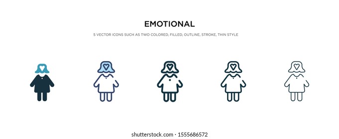 emotional icon in different style vector illustration. two colored and black emotional vector icons designed in filled, outline, line and stroke style can be used for web, mobile, ui