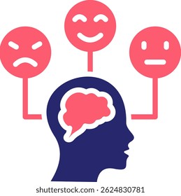 Emotional Icon Fill Vector Illustration