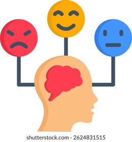 Emotional Icon Flat Vector Illustration