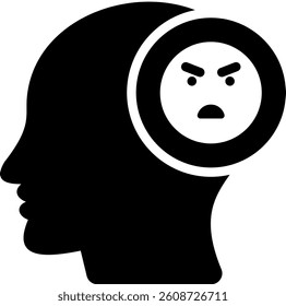 Emotional Icon Glyph Vector Illustration