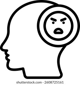 Emotional Icon Outline Vector Illustration