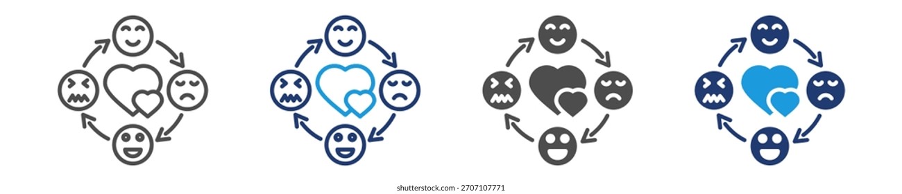 emotional icon set multiple style