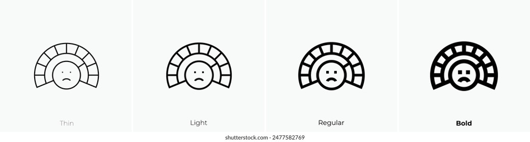 emotional icon. Thin, Light Regular And Bold style design isolated on white background