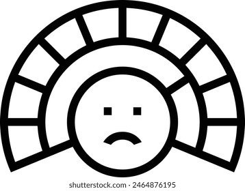 emotional icon. Thin linear style design isolated on white background