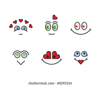 Emotional icons set #4 (love, romance)