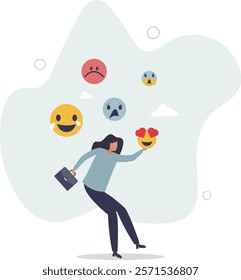 Emotional intelligence and ability to read emotions.Psychological feeling with mental understanding about emotional expression.flat characters.