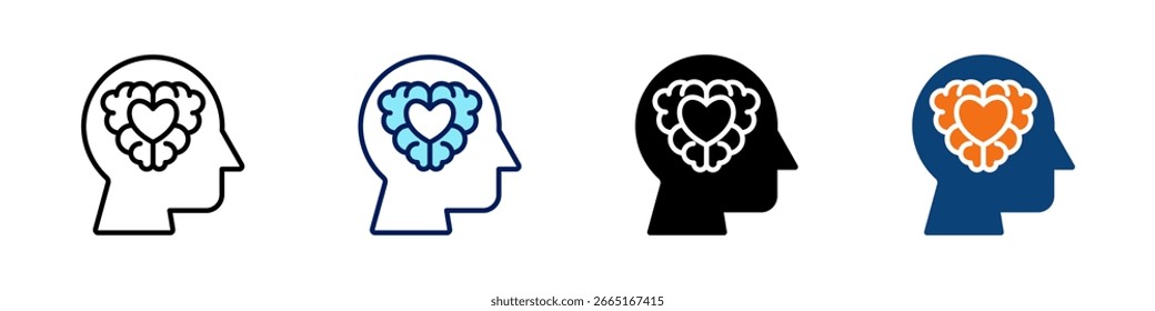 Emotional Intelligence All In One Icon Multi Styles Vector Set