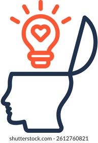 Emotional Intelligence Icon Color Line Vector Illustration