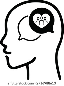 Emotional Intelligence Icon Design logo