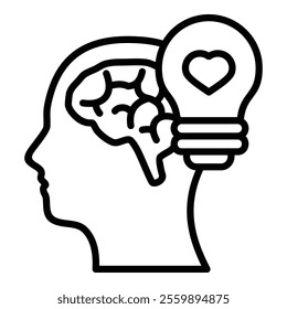 Emotional Intelligence Icon Element For Design