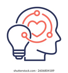 Emotional Intelligence Icon Element for Design